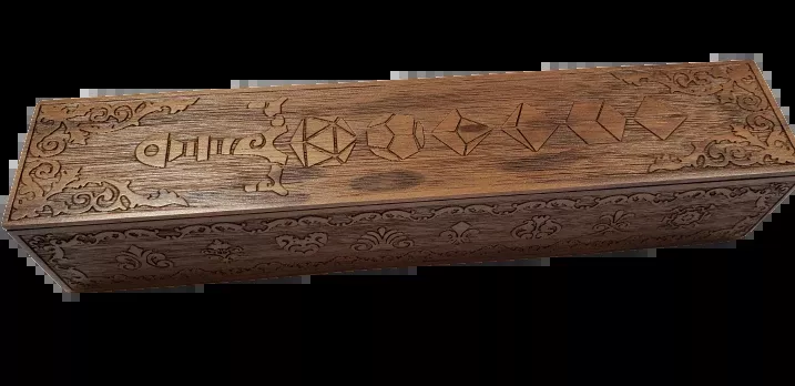 Dice Chest Polyhedral Longsword With Sliding Top