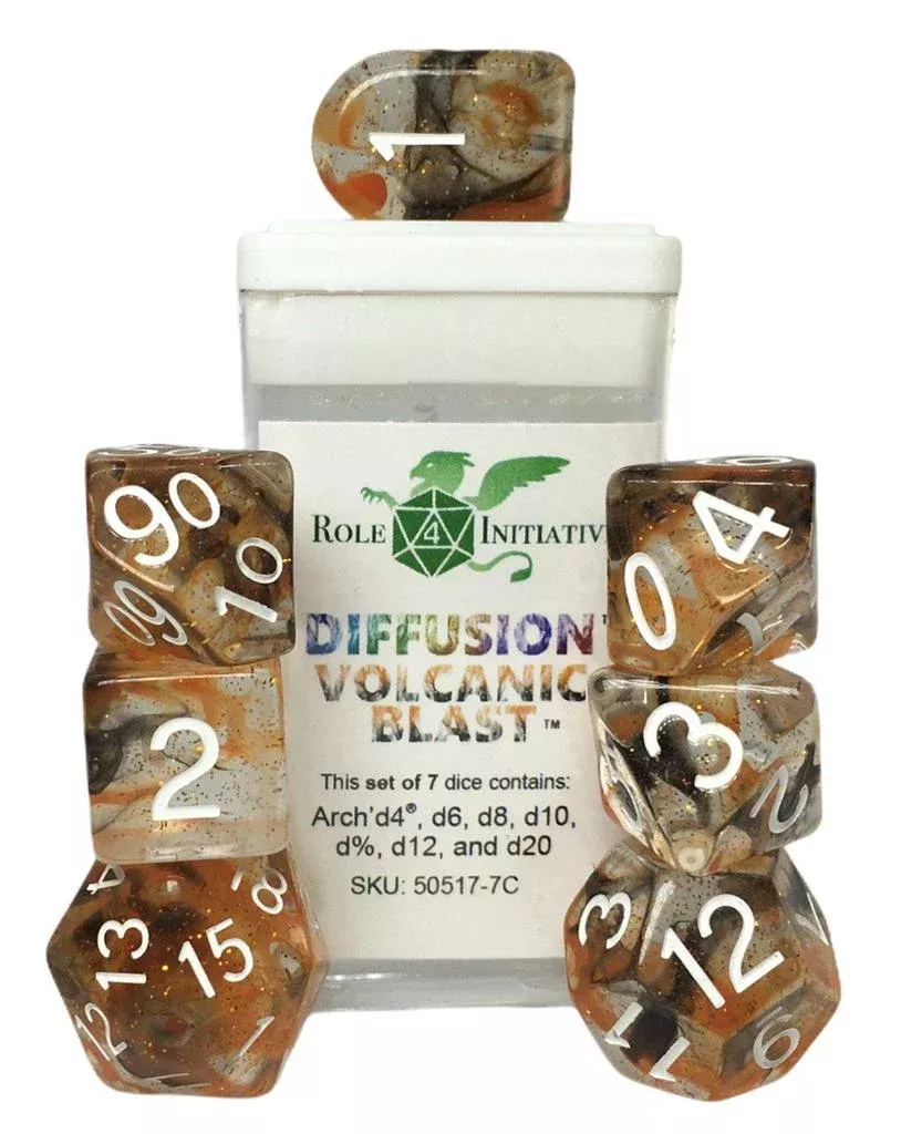 Diffusion 7-Piece Dice Set Volcanic Blast