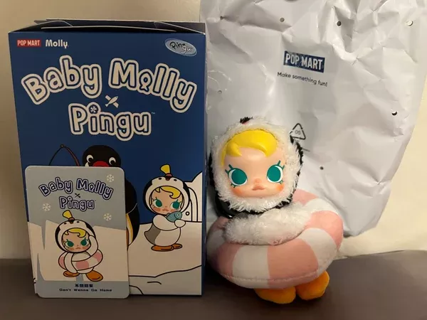 (Don’t Wanna Go Home) Baby Molly × Pingu Happy Fishing Series-Vinyl Plush Pendant