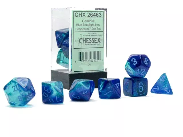 Gemini 7-Piece Set Blue With Light Blue Luminary