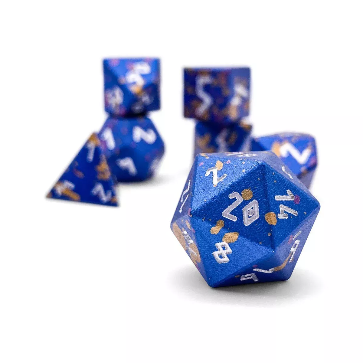 Wondrous 7-Piece Metal RPG Dice Set Demon Queen